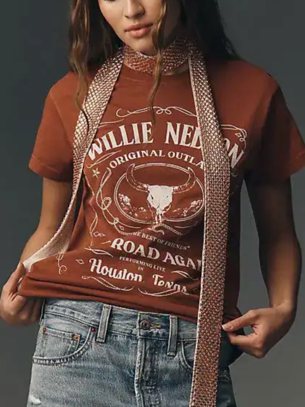 LetLuv for Anthropologie Willie Nelson Shirt - Medium